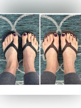 2 Pairs 🌈 RAINBOW 🌈 Sandals 1 Black AND 1 Brown Fair/Good size 8.5 retail $200